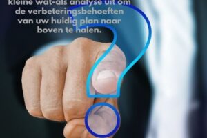 Voer een kleine wat-als analyse uit om de verbeteringsbehoeften van uw huidig plan naar boven te halen.